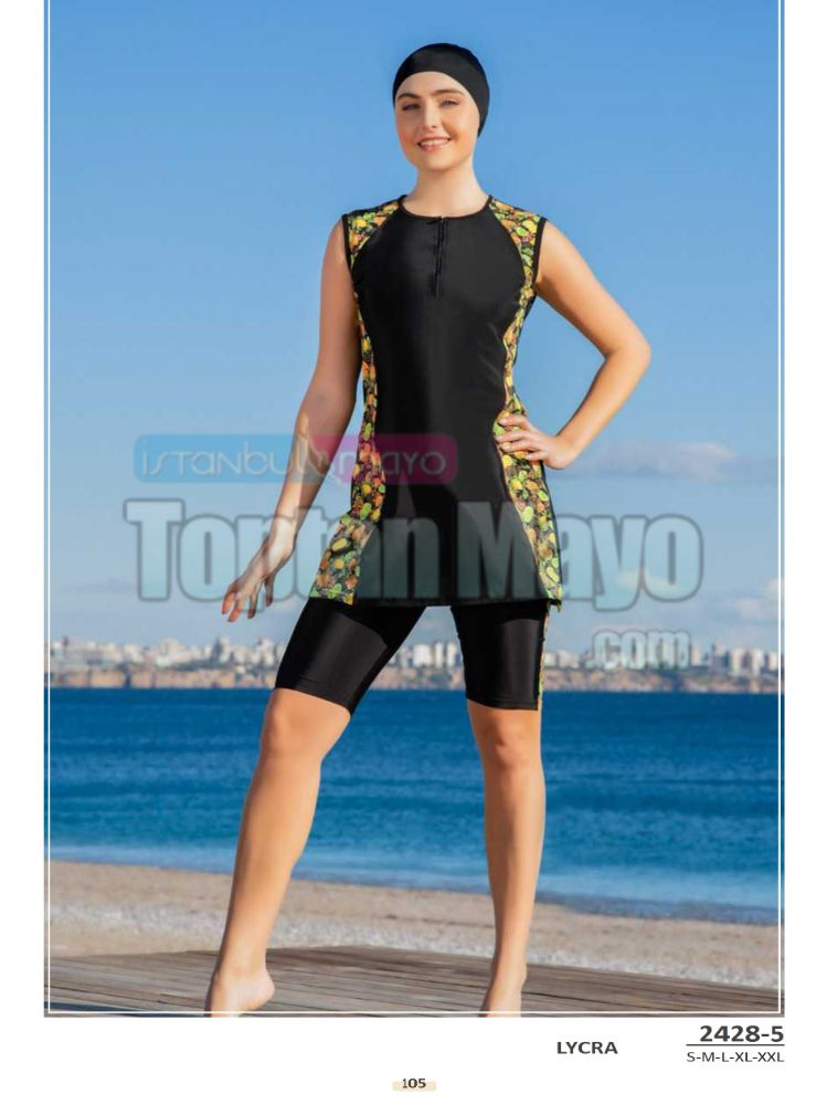 Yarı Tesettür Mayo | Semi Covered Swimsuit - 1